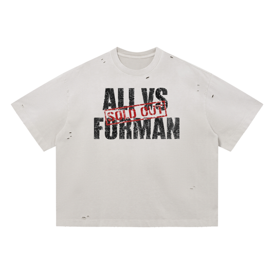 ALI/FORMAN Distressed Boxy Oversized T-Shirt