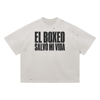 EL BOXEO Distressed Boxy Oversized T-Shirt