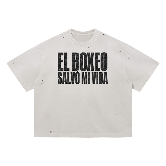 EL BOXEO Distressed Boxy Oversized T-Shirt