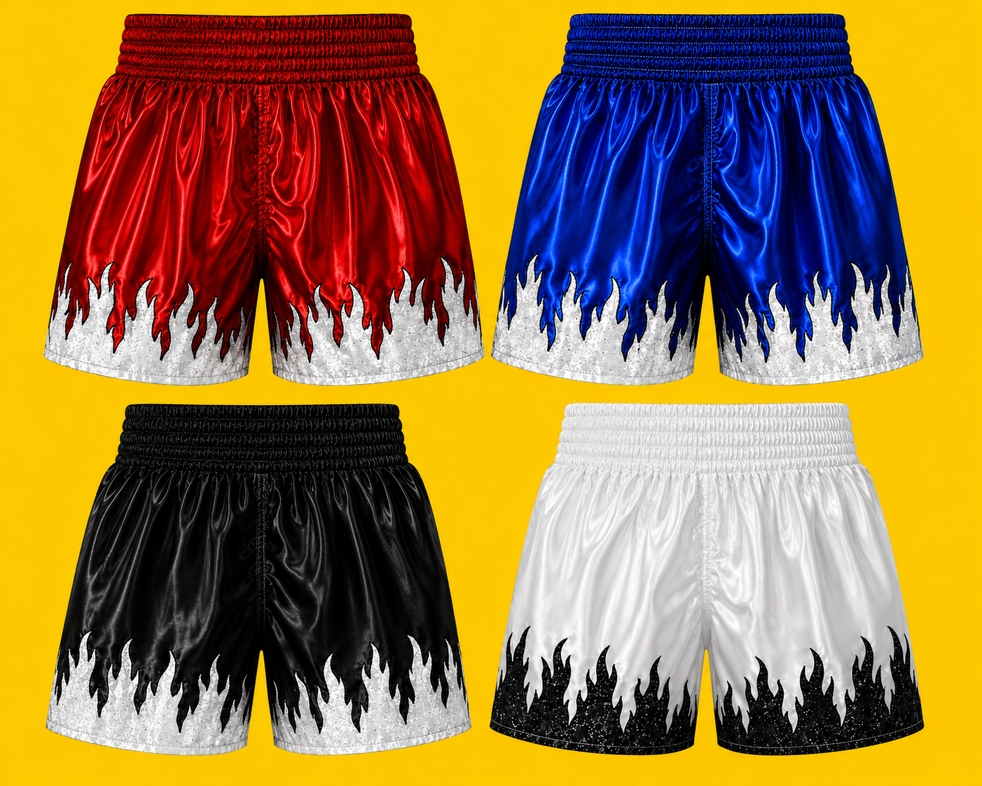 Flame Accent Boxing Trunks