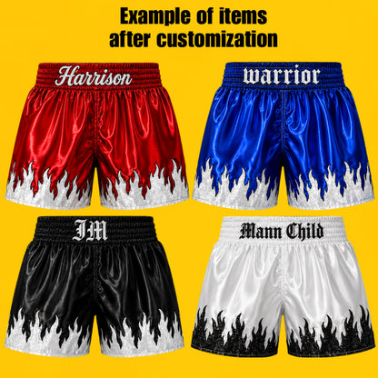 Flame Accent Boxing Trunks
