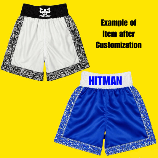 Rhinestone Trim Boxing Trunks